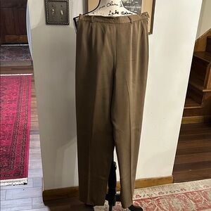 Talbots Women’s Brown Pure Silk Lined Dress Pants, Size 8